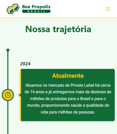 Preview do blog Bee Própolis Brasil