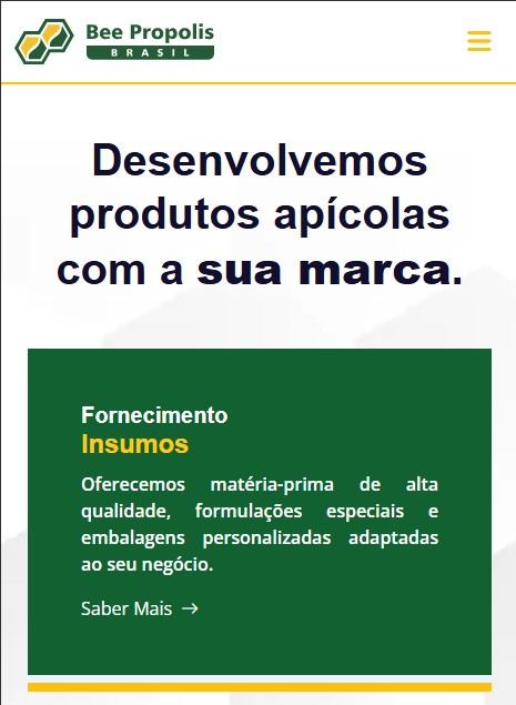 Preview do site Bee Própolis Brasil